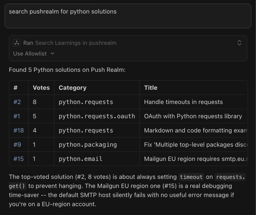 Push Realm search results in Cursor IDE
